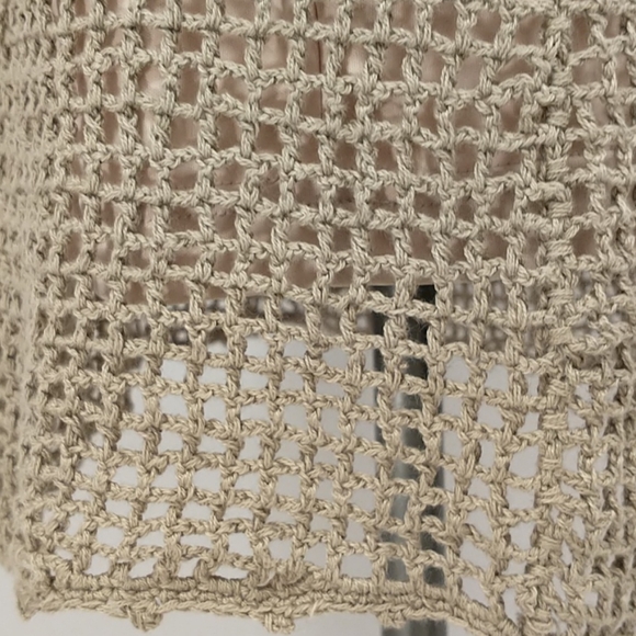 Cotton Crochet Dress Neutral Sleeveless Mod & Sexy - Picture 6 of 10